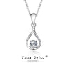 Wholesale Jewelry Simple Geometric 925 Sterling Silver Water Drop Pendant Necklace With Mosan Diamond