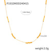 Wholesale Jewelry Simple Geometric 316L Stainless Steel Goldplated Pendant Necklace
