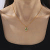 Wholesale Jewelry Simple Geometric 316L Stainless Steel Ochain Necklace With Round Pendant Inlaid With Color Shells And Electroplating Design