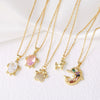 Wholesale Jewelry Simple Geometric Turtle Dolphin Pendant Copper Gold Plated Ochain Necklace For Women