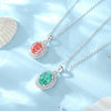 Wholesale Jewelry Simple Geometric Water Drop Pendant Necklace Set With Diamonds 925 Sterling Silver Cross Chain For Women