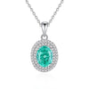 Wholesale Jewelry Simple Geometric Water Drop Pendant Necklace Set With Diamonds 925 Sterling Silver Cross Chain For Women