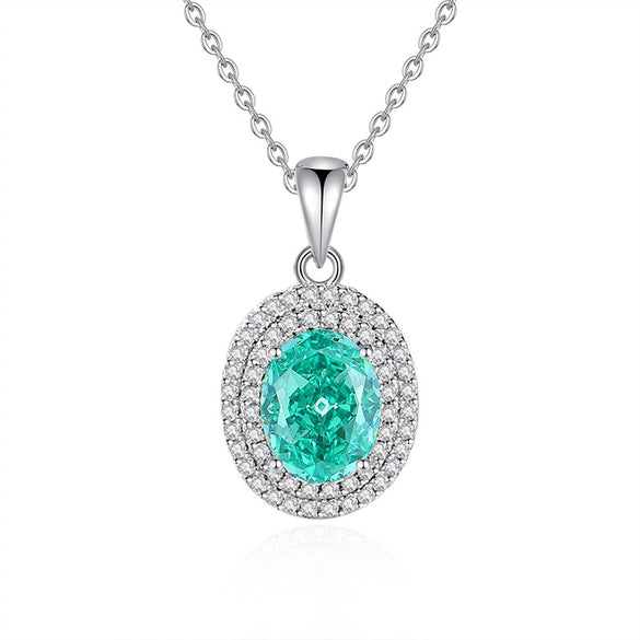 Wholesale Jewelry Simple Geometric Water Drop Pendant Necklace Set With Diamonds 925 Sterling Silver Cross Chain For Women