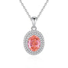 Wholesale Jewelry Simple Geometric Water Drop Pendant Necklace Set With Diamonds 925 Sterling Silver Cross Chain For Women