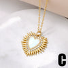 Wholesale Jewelry Simple Heart Copper Pendant Necklace With Gold Plated Electroplating And Bamboo Chain For Women