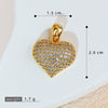 Wholesale Jewelry Simple Heart Shape Copper Electroplated Microinlaid Zircon Single Pendant Necklace For Women