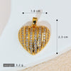 Wholesale Jewelry Simple Heart Shape Copper Electroplated Microinlaid Zircon Single Pendant Necklace For Women