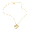 Wholesale Jewelry Simple Heart Shape Copper Goldplated Pendant Necklace