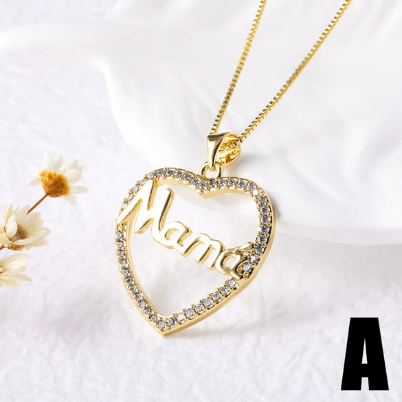 Wholesale Jewelry Simple Heart Shape Copper Necklace With Electroplating For Women