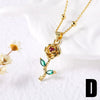 Wholesale Jewelry Simple Heart Shape Copper Necklace With Electroplating For Women