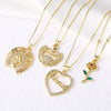 Wholesale Jewelry Simple Heart Shape Copper Necklace With Electroplating For Women