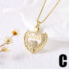 Wholesale Jewelry Simple Heart Shape Copper Necklace With Electroplating For Women
