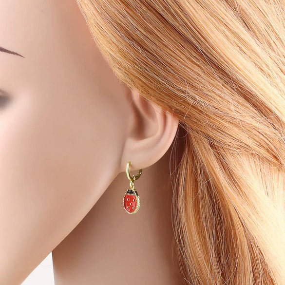 Wholesale Jewelry Simple Heart Shape Copper Pendant Earrings With Electroplating