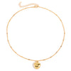Wholesale Jewelry Simple Heart Shape Iron Plastic Pendant Electroplated Twist Chain Single Layer Women's Necklace