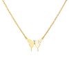 Wholesale Jewelry Simple Letter And Butterfly Stainless Steel 18K Gold Plated Necklace