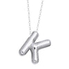 Wholesale Jewelry Simple Letter Copper Ochain Pendant Necklace Electroplated