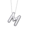 Wholesale Jewelry Simple Letter Copper Ochain Pendant Necklace Electroplated