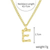 Wholesale Jewelry Simple Letter Pendant Necklace Copper Mixed Gem Inlay Zircon Ochain