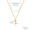Wholesale Jewelry Simple Letter Pendant Necklace Copper Mixed Gem Inlay Zircon Ochain
