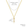 Wholesale Jewelry Simple Letter Pendant Necklace Copper Mixed Gem Inlay Zircon Ochain