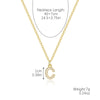 Wholesale Jewelry Simple Letter Pendant Necklace Copper Mixed Gem Inlay Zircon Ochain