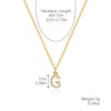 Wholesale Jewelry Simple Letter Pendant Necklace Copper Mixed Gem Inlay Zircon Ochain