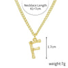Wholesale Jewelry Simple Letter Pendant Necklace Copper Mixed Gem Inlay Zircon Ochain