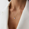 Wholesale Jewelry Simple Natural Geometric Sterling Silver 925 Necklace With Freshwater Pearl Pendant Electroplated