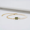 Wholesale Jewelry Simple Natural Style S925 Sterling Silver Bracelet Set With Baroque Pearl And Zircon Electroplated