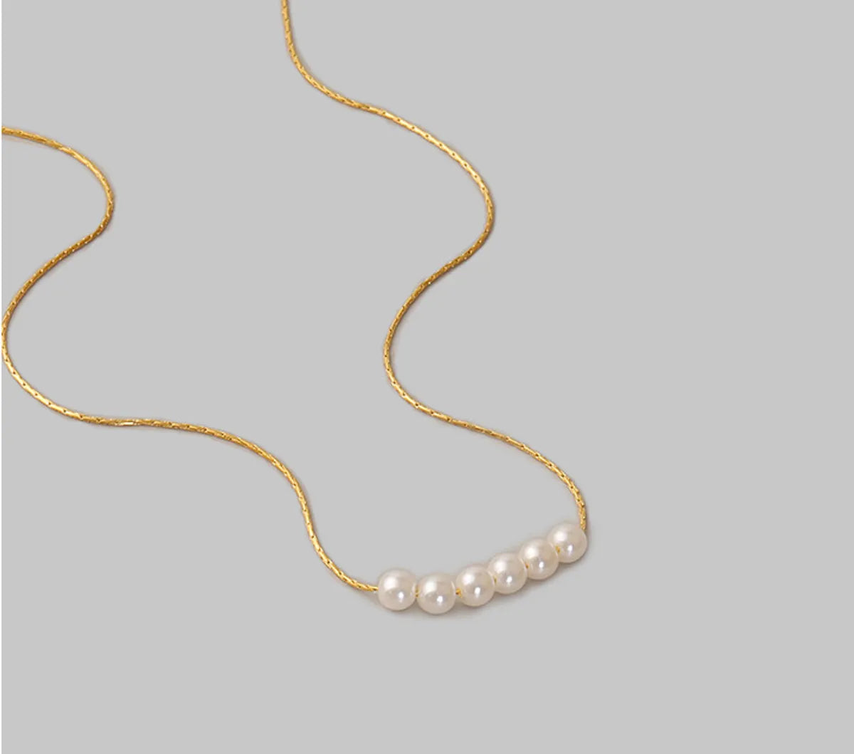 Wholesale Jewelry Simple Pearl Titanium Steel Necklace Gooddiy