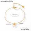 Wholesale Jewelry Simple Personality Love Handmade 316L Stainless Steel Gold Plated Geometric Anklet Unisex