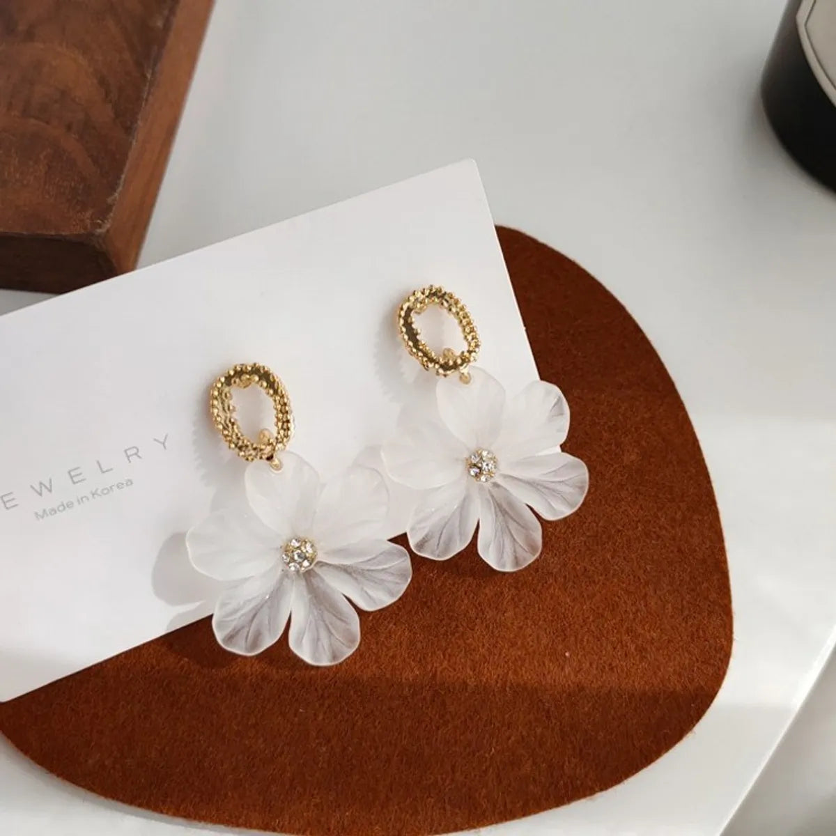 Wholesale Jewelry Simple Resin Flower Earrings Nihaojewelry