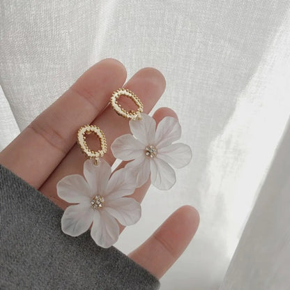 Wholesale Jewelry Simple Resin Flower Earrings Nihaojewelry