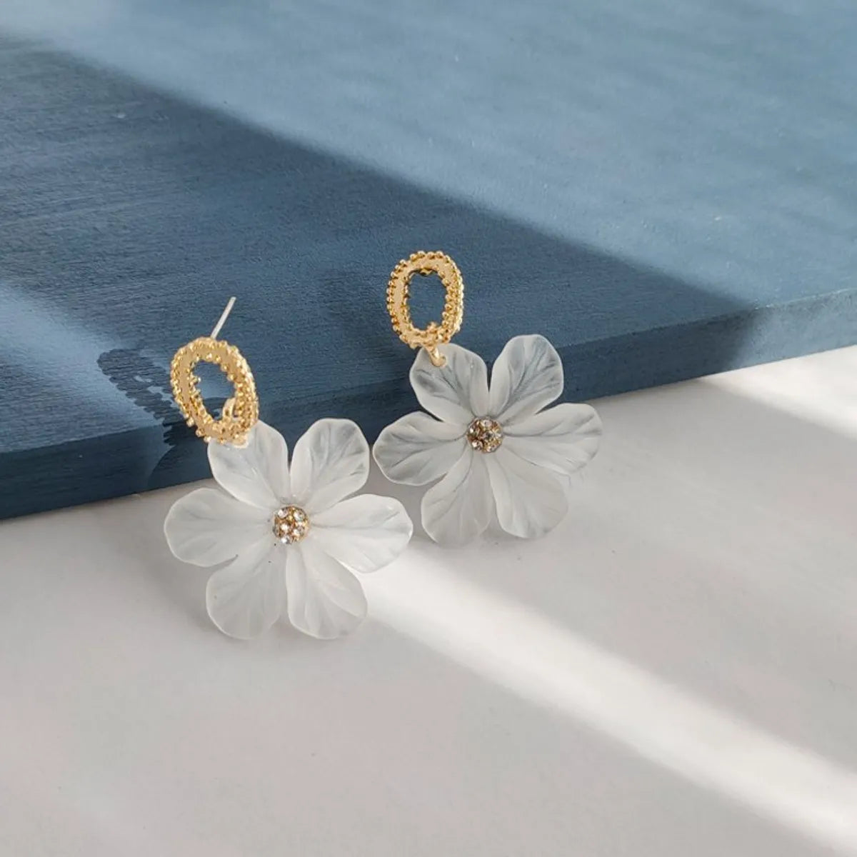 Wholesale Jewelry Simple Resin Flower Earrings Nihaojewelry