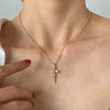 Wholesale Jewelry Simple Retro Cross Zinc Alloy Geometric Chain Necklace With Electroplating For Men And Women