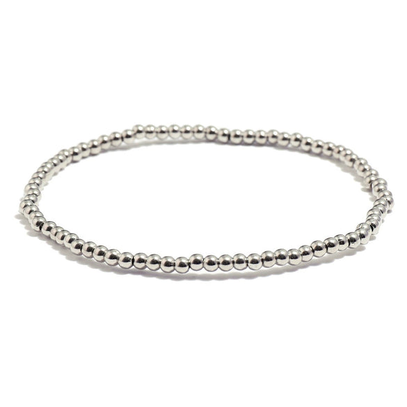 Wholesale Jewelry Simple Round Bead Electroplated Ccb Elastic Bracelet For Women