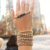 Wholesale Jewelry Simple Round Bead Electroplated Ccb Elastic Bracelet For Women