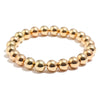 Wholesale Jewelry Simple Round Bead Electroplated Ccb Elastic Bracelet For Women