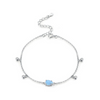 Wholesale Jewelry Simple S925 Sterling Silver Inlaid Drop Shape Aobao Bracelet Original Design Fashion Women's