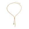 Wholesale Jewelry Simple Snake Bone Chain Alloy Pendant Necklace With Animal Zodiac Design And Electroplating