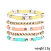 Wholesale Jewelry Simple Soft Ceramic Round Bead Bohemian Style Geometric Bracelet For Men And Women