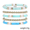 Wholesale Jewelry Simple Soft Ceramic Round Bead Bohemian Style Geometric Bracelet For Men And Women