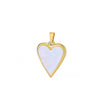 Wholesale Jewelry Simple Square Stainless Steel And Copper Heart Shaped Pendant Necklace For Women With Electroplating