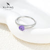 Wholesale Jewelry Simple Stainless Steel Geometric Inlaid Zircon Ring For Women Electroplating