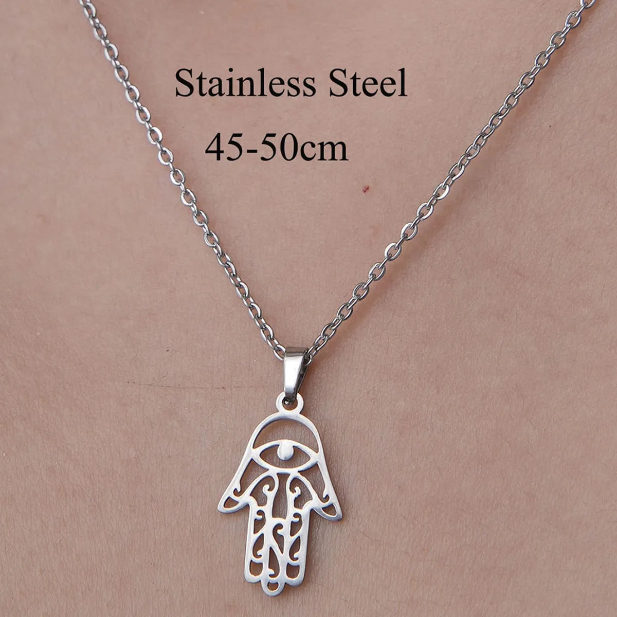 Wholesale Jewelry Simple Style  Ghost Snowflake 201 Stainless Steel Polishing Hollow Out Pendant Necklace