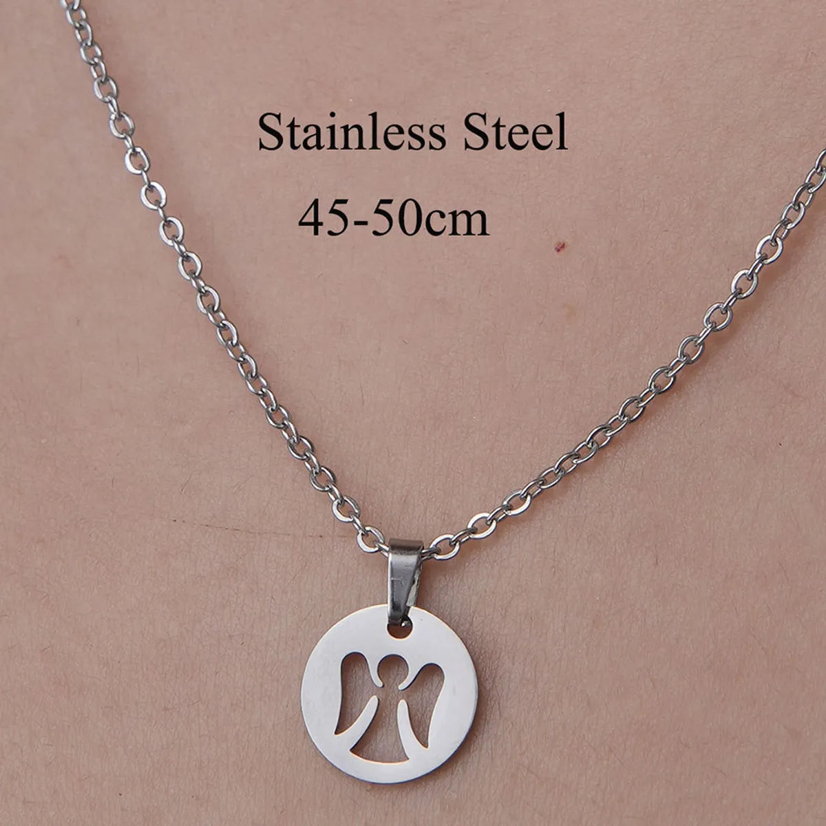 Wholesale Jewelry Simple Style  Ghost Snowflake 201 Stainless Steel Polishing Hollow Out Pendant Necklace