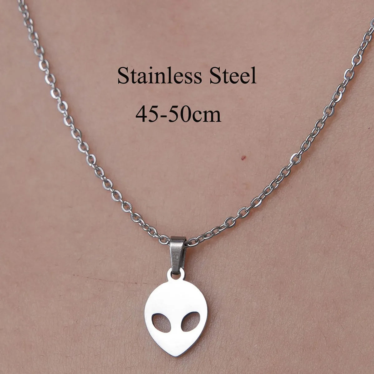 Wholesale Jewelry Simple Style  Ghost Snowflake 201 Stainless Steel Polishing Hollow Out Pendant Necklace