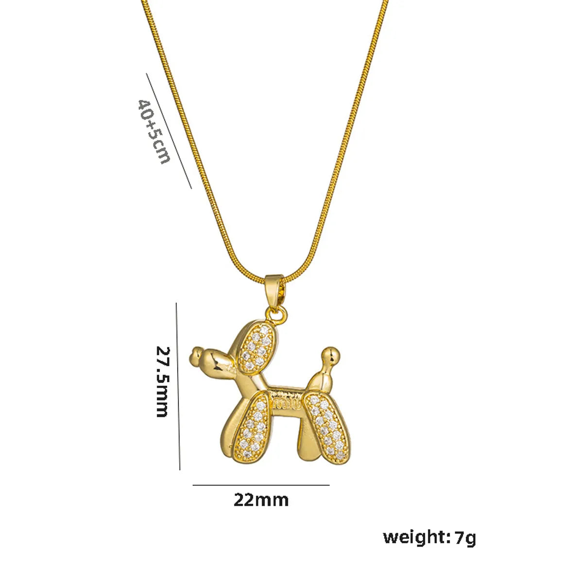 Wholesale Jewelry Simple Style Animal Dog Solid Color Titanium Steel Pendant Necklace