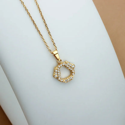 Wholesale Jewelry Simple Style Animal Titanium Steel Diamond Plating Pendant Necklace