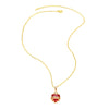 Wholesale Jewelry Simple Style Animal Zodiac Heart Pendant Necklace Copper O Word Chain Electroplated